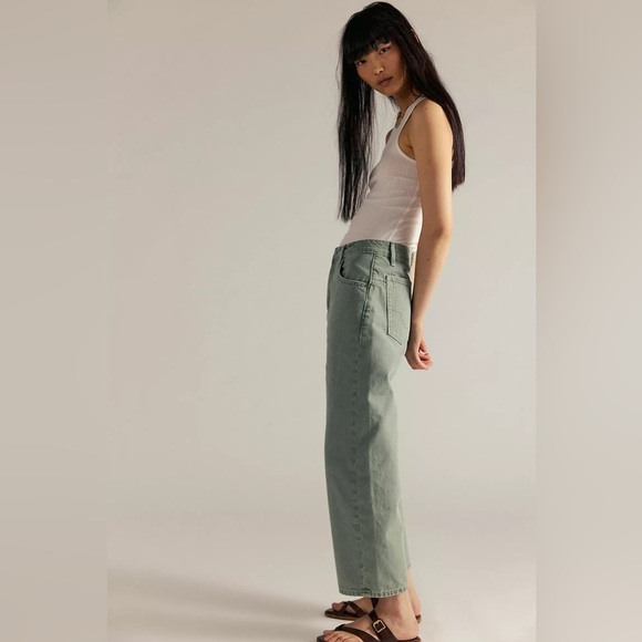 Free People Sage Green Boyfriend Jeans - Picture 3 of 11